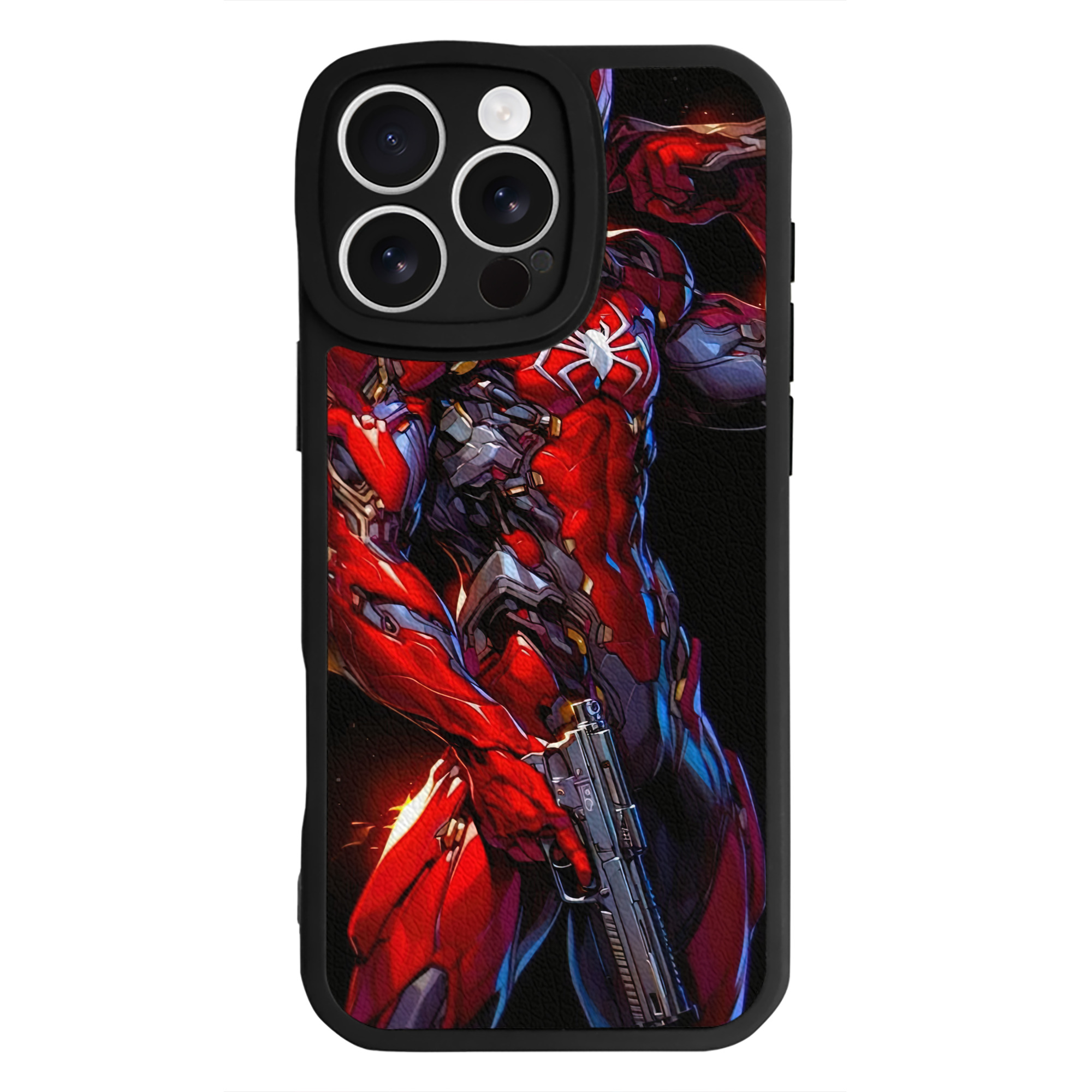 （画像用） Spider Man スパイダーマン 【iPhone 16シリーズ対応】シリコンスマホケース（レザー調） 材質：シリコン